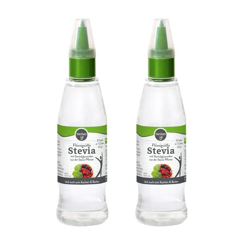 2 x borchers Stevia Flüssigsüße | Tafelsüße | Alternative zu Zucker | Süßungsmittel 2 x 125 ml