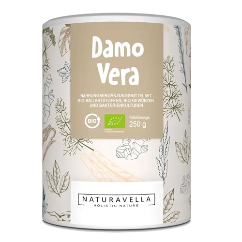 DamoVera® Die Bio-Darmkur vom Experten | Premium-Komplex aus Bio-Ballaststoffen, Bio-Gewürzen und Bakterienkulturen I Hochdosiert, vegan und laborgeprüft, 250g