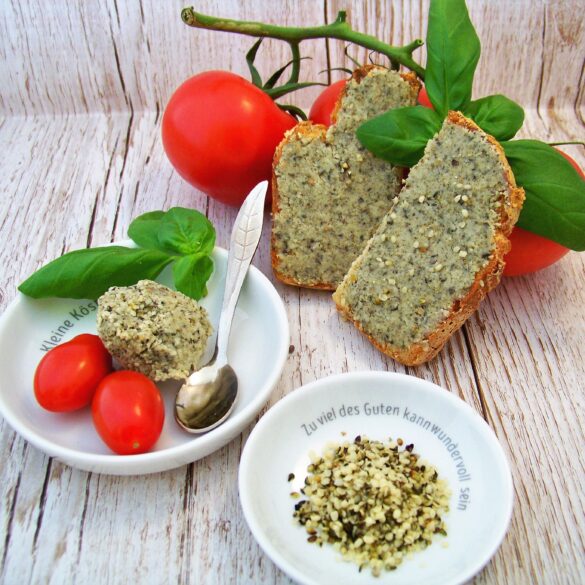 Gesalzene Kokosbutter selber machen mit Hanfsamen