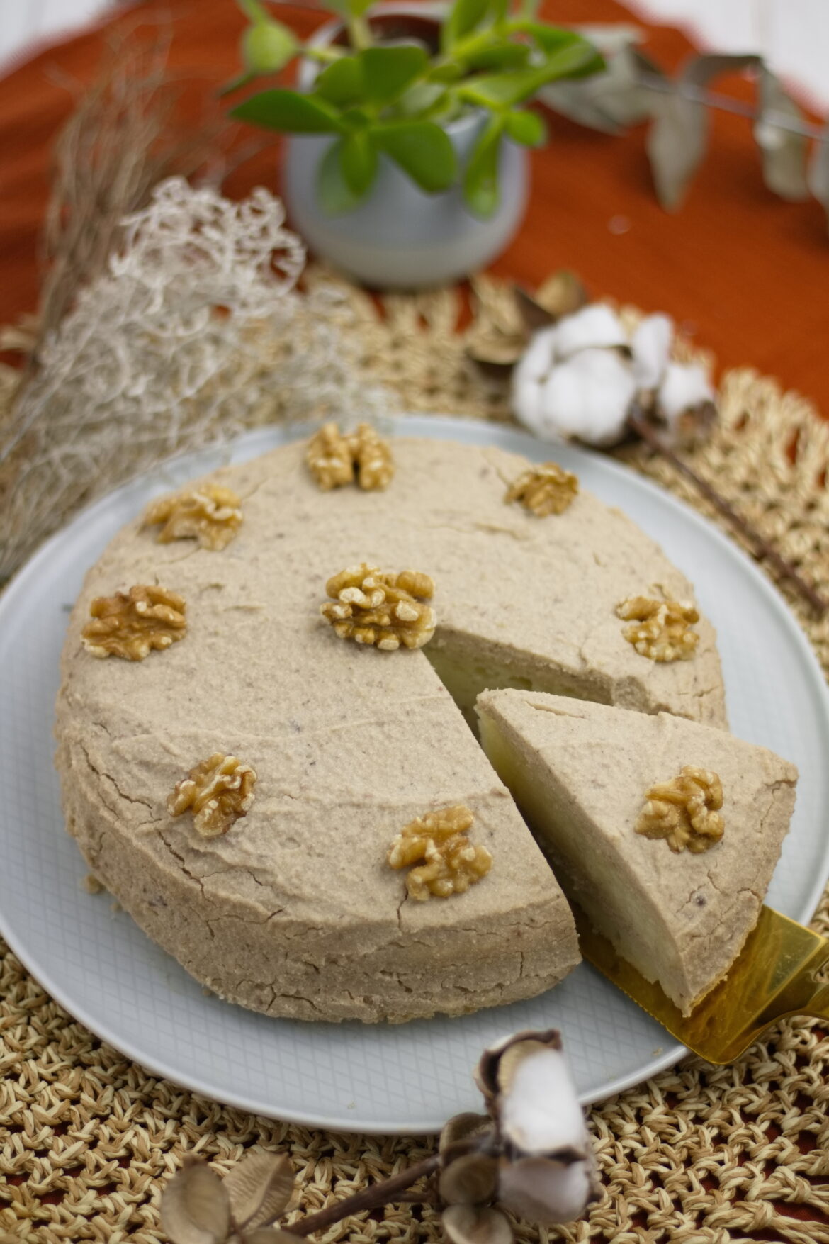 Vegane Maronen-Kokoscreme-Torte