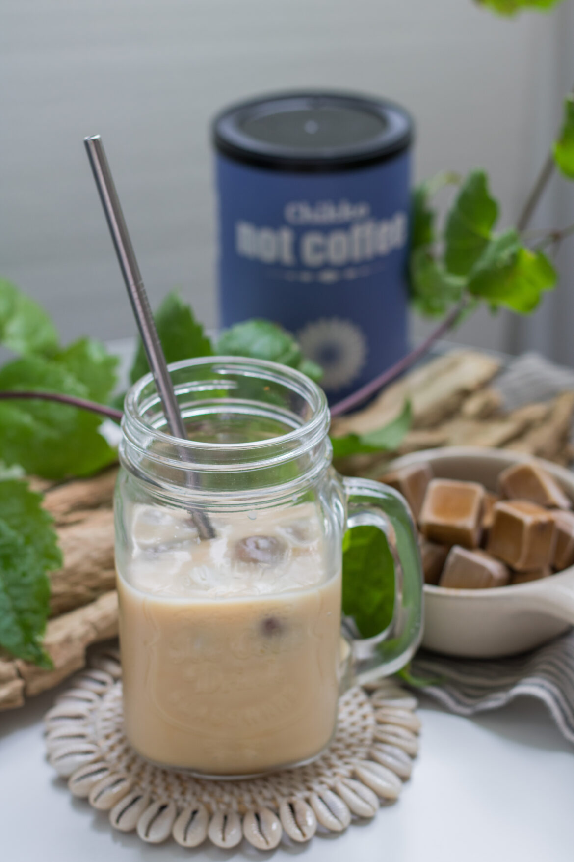 Koffeinfreier Eiskaffee mit Chikko Not Coffee