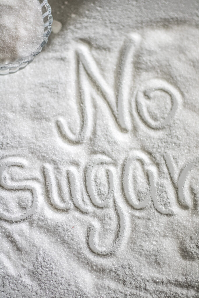 Arten von Kohlenhydraten: No Sugar in Zucker geschrieben