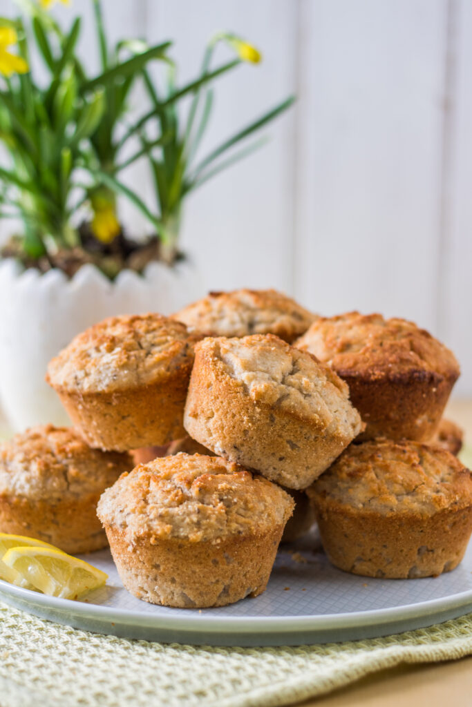 Glutenfreie und vegane Zitronen-Kokos-Muffins
