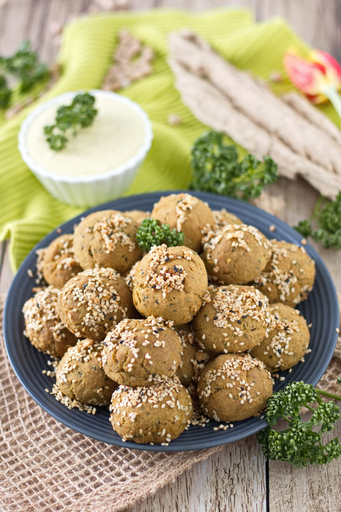 Falafel Bällchen aus dem Backofen
