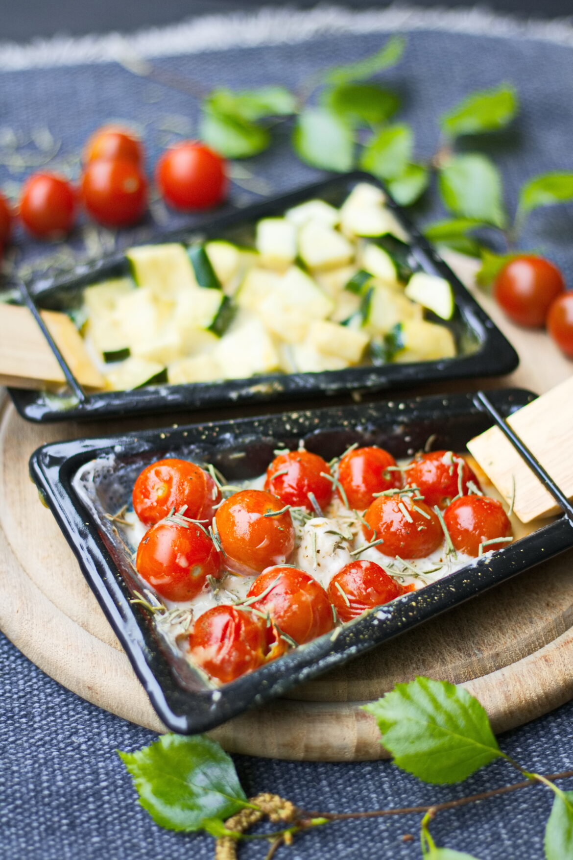 Grillgemüse Pfännchen mit veganem Feta