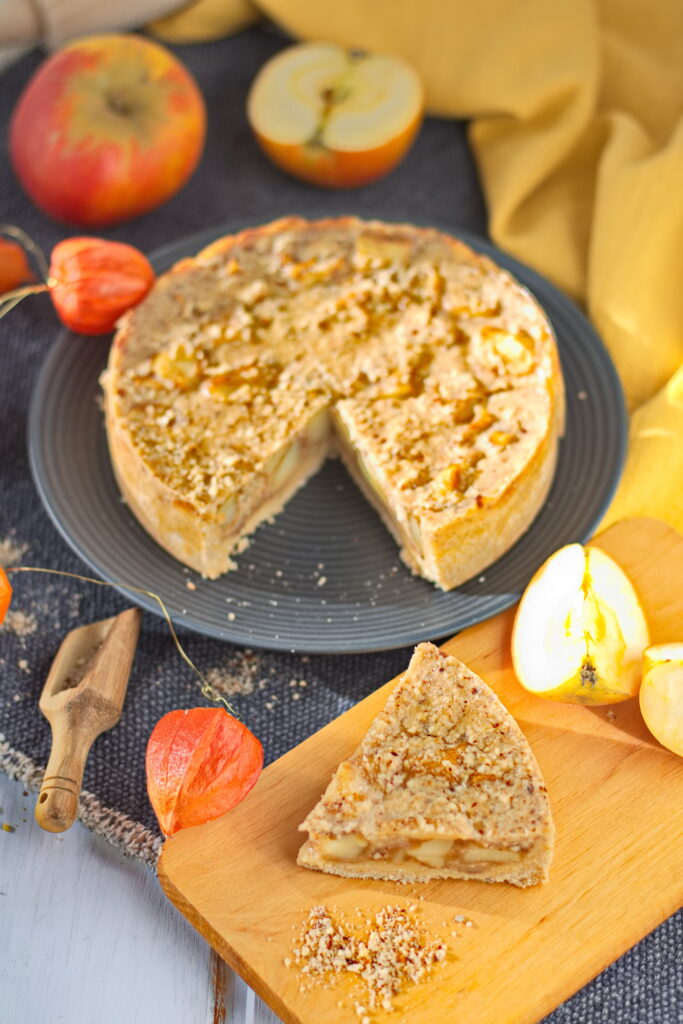 schneller veganer und glutenfreier Apfelkuchen