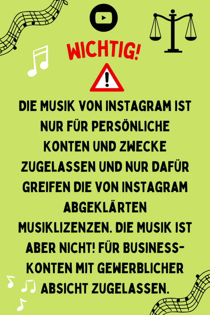 Musik in Videos legal nutzen - Instagram Musik