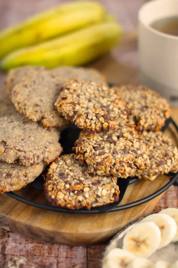 Gesunde Frühstückskekse mit Bananen und Haferflocken