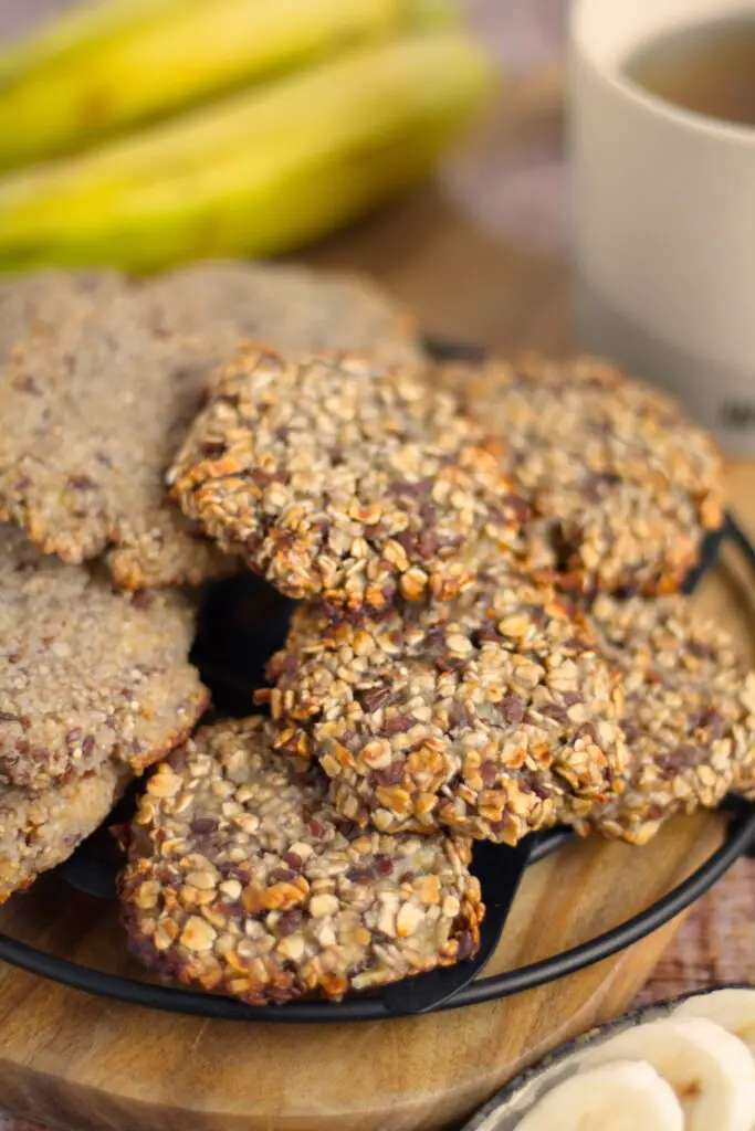 Gesunde Frühstückskekse mit Bananen und Haferflocken