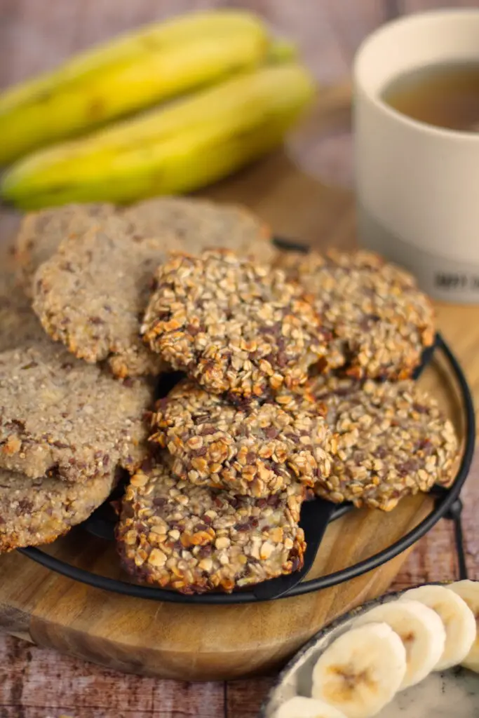 Gesunde Frühstückskekse mit Bananen und Haferflocken