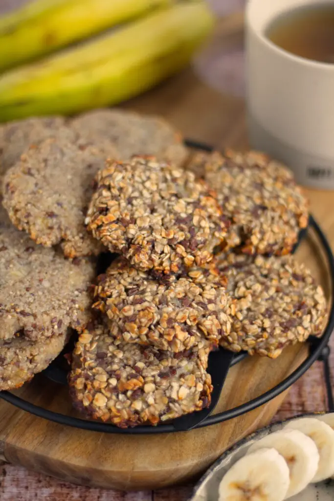 Gesunde Frühstückskekse mit Bananen und Haferflocken