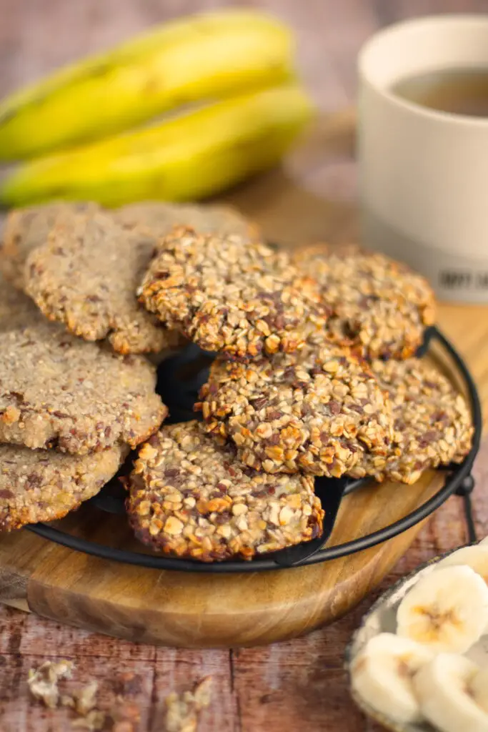 Gesunde Frühstückskekse mit Bananen und Haferflocken