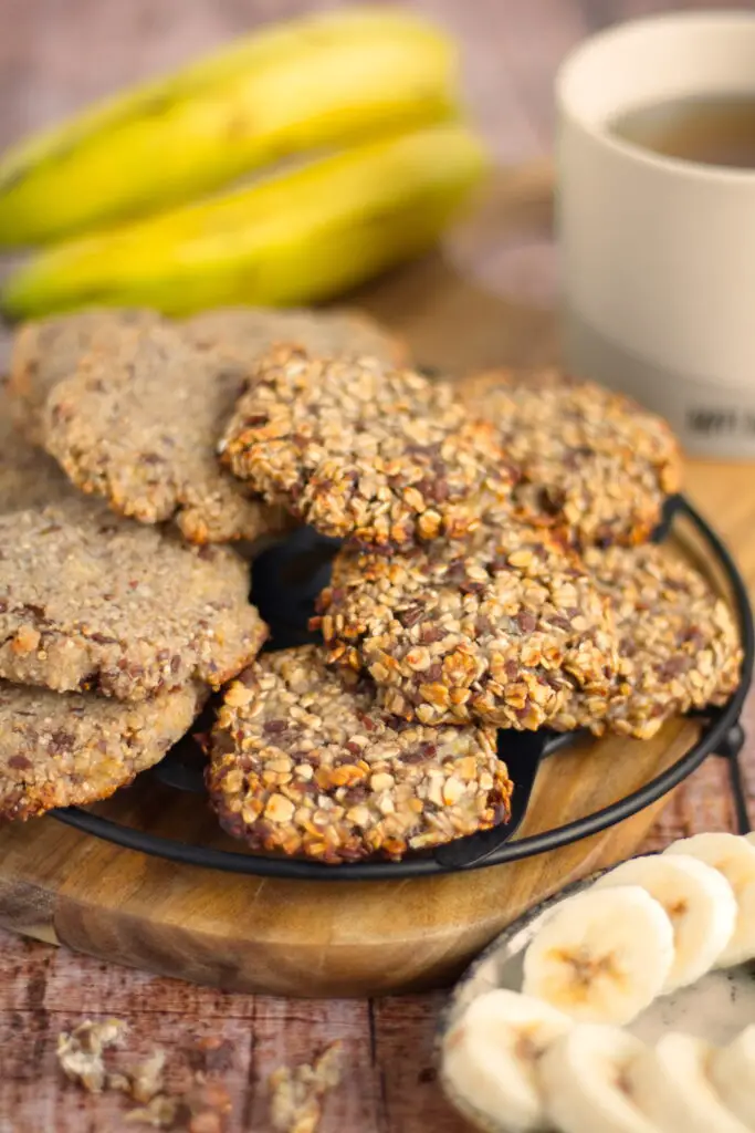 Gesunde Frühstückskekse mit Bananen und Haferflocken