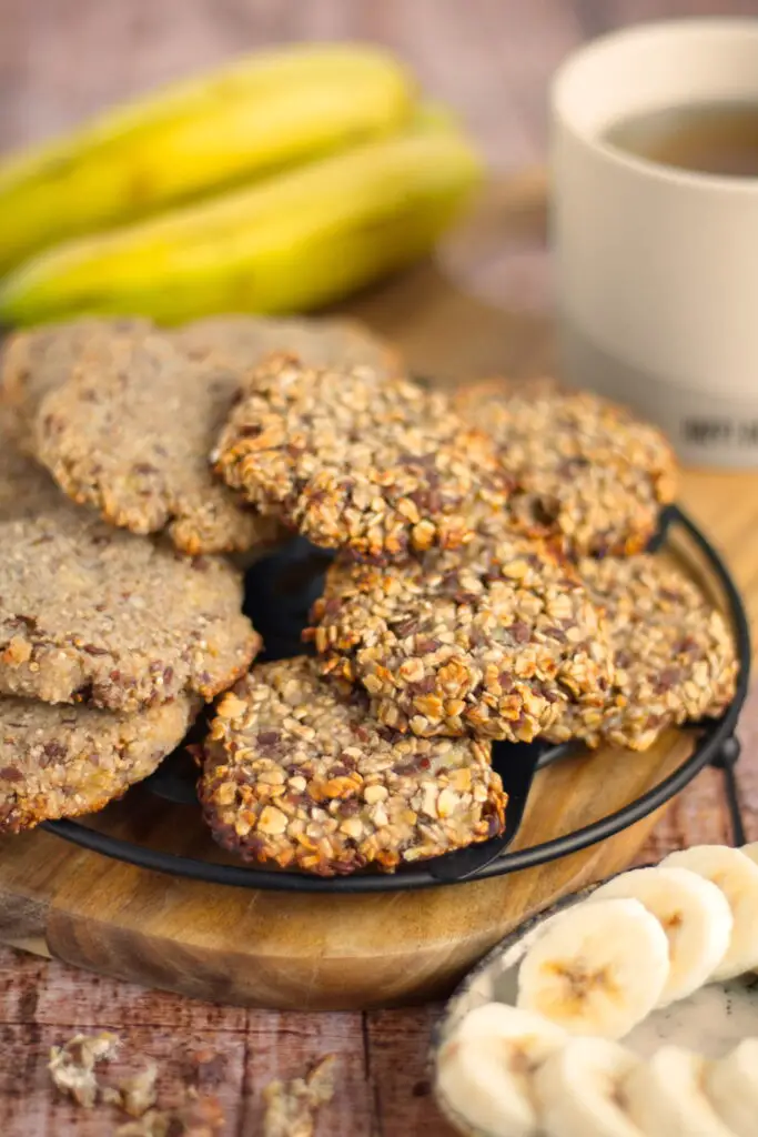 Gesunde Frühstückskekse mit Bananen und Haferflocken