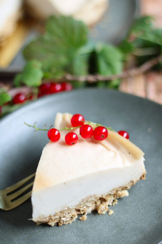 Stück Veganer Käsekuchen ohne Soja 