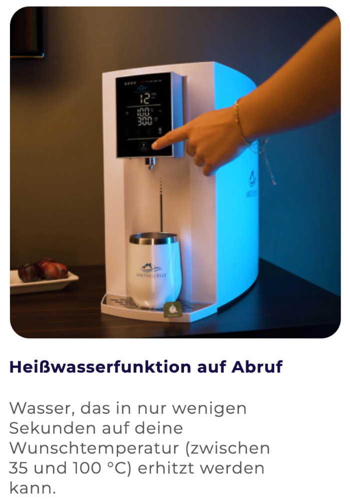 Arktisquelle Test Heißwasser