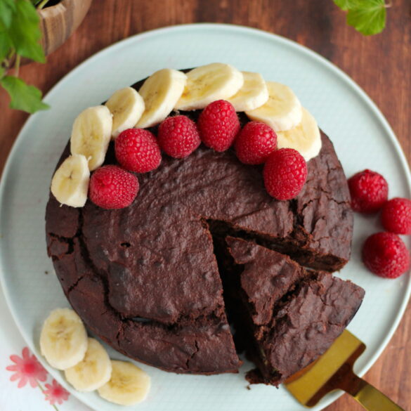 Veganer und glutenfreier Schoko Bananen Kuchen